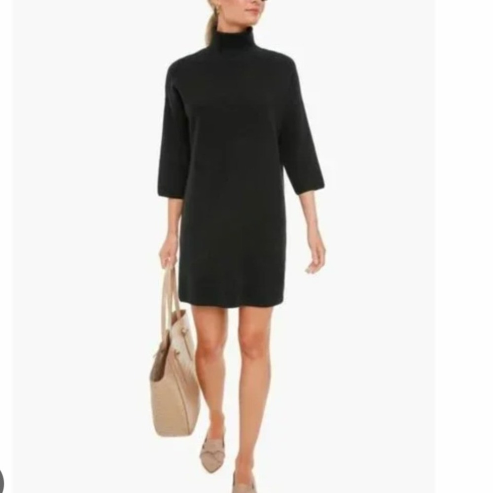 Pomander Place Tuckernuck Noir Vivianne Sweater‎ Dress Turtleneck Black Small